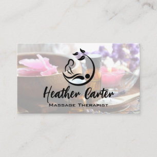 Massage Logo   Spa Oils Salts Business Card
