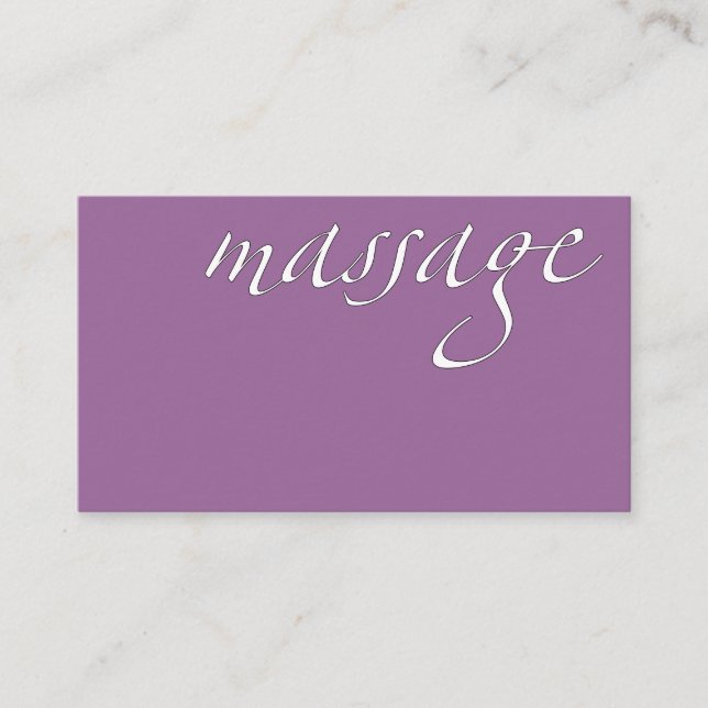Massage: Massage Therapist Business Card (Front)