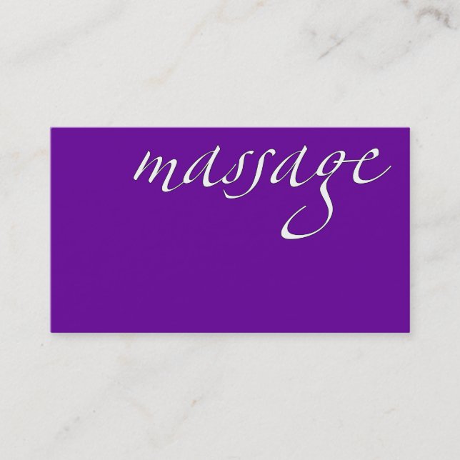 Massage: Massage Therapist Business Card (Front)