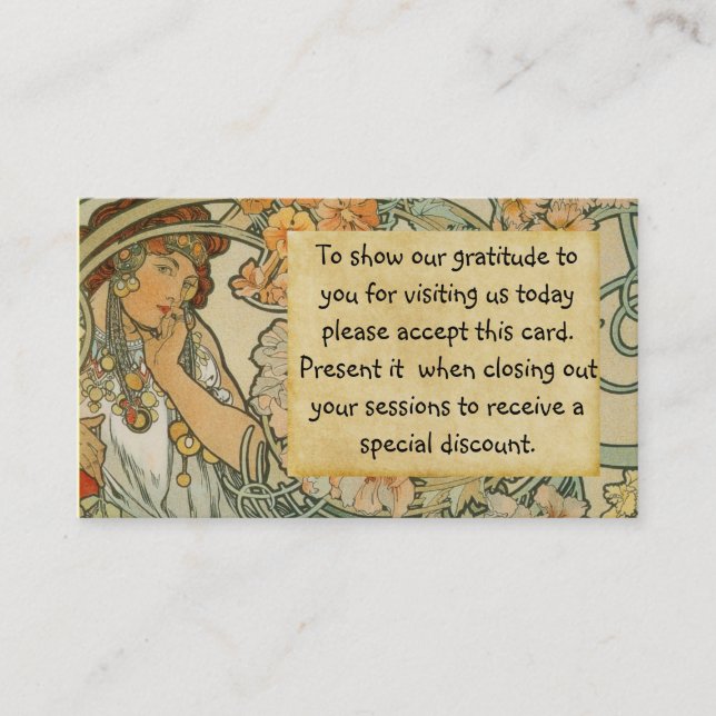 Massage: preferred client card (Front)