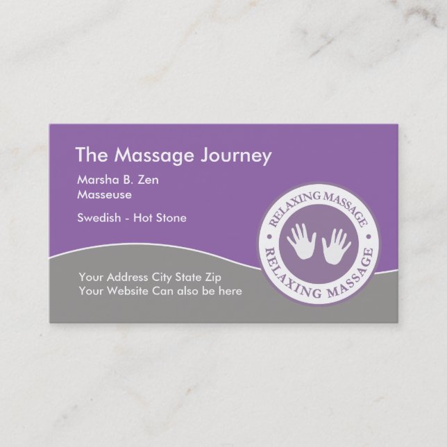 Massage Professional Business Cards (Front)