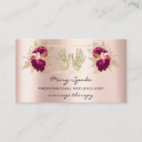 Massage Reflexology Reiki Hands Rose Gold QR Code