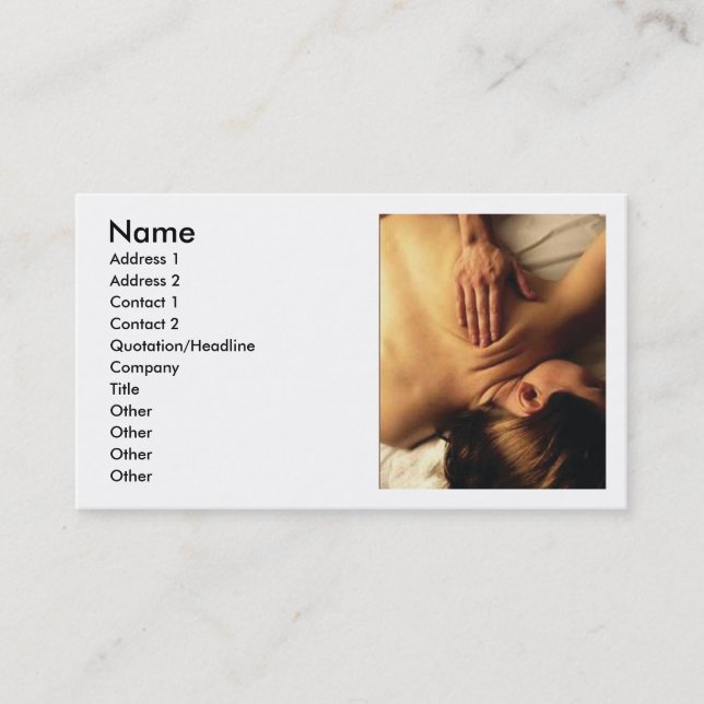 Massage/Relaxation Business Card (Front)