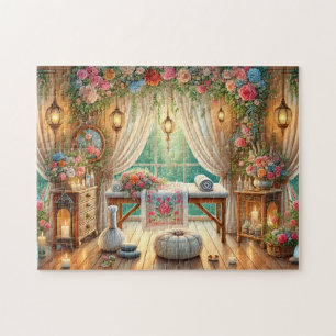 Massage Retreat Bloom & Balance Spa Garden View Jigsaw Puzzle