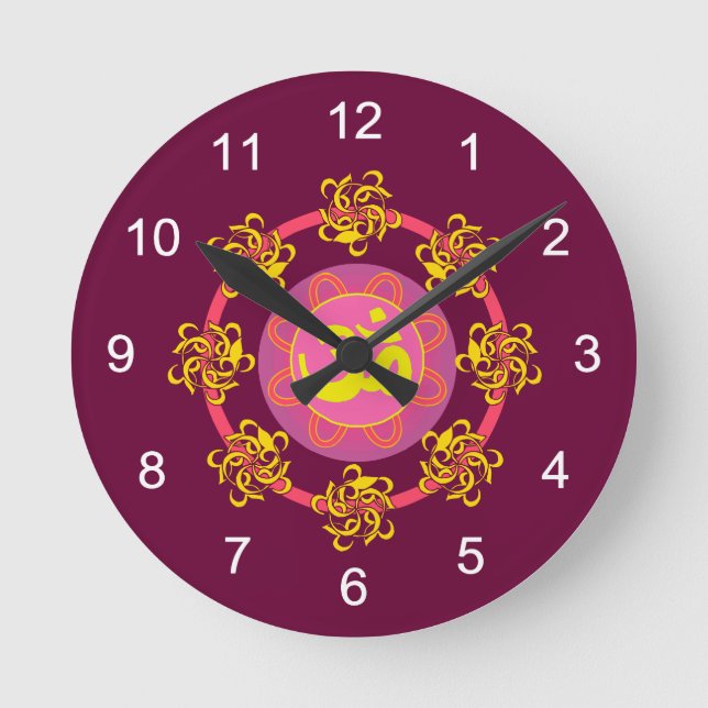 Massage Room Clocks - Om Mandala (Front)