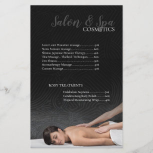 Massage Salon Beauty Cosmetics & Spa Price List