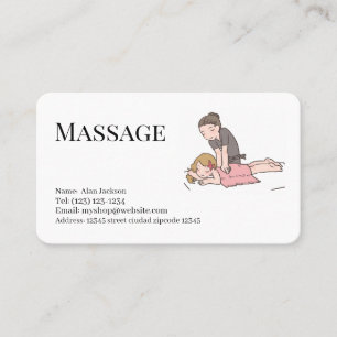 massage  services editable   business card