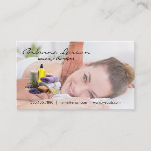 Massage Spa Bath Salts Oils Health Business Card
