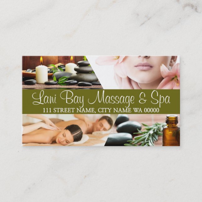 Massage & Spa Business Card (Front)