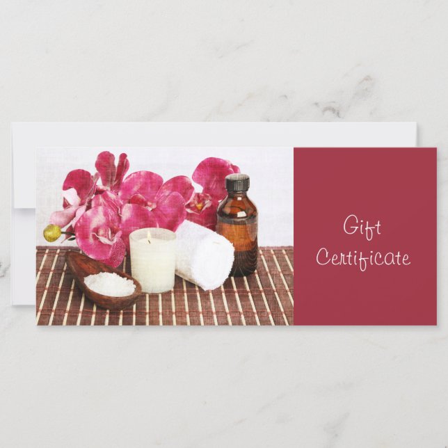 Massage Spa gift certificate (Front)
