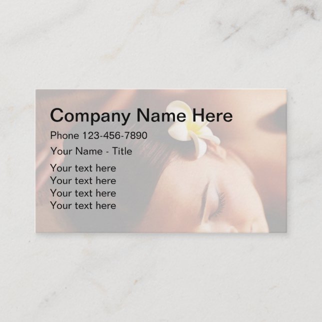 Massage Spa Theme Business Card (Front)