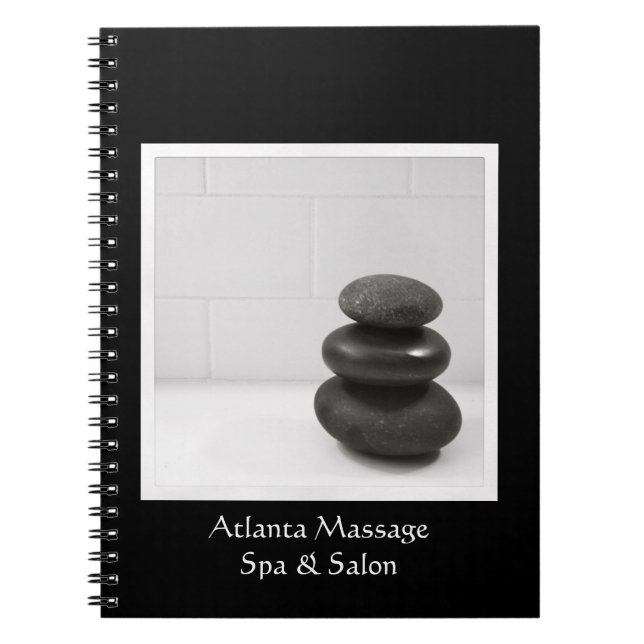 Massage Stones Photo Spiral Notebook (Front)
