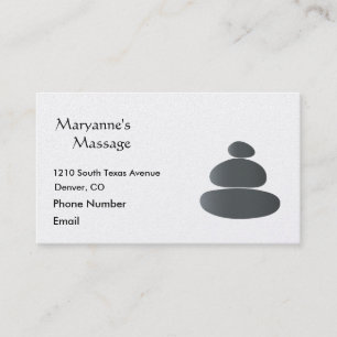Massage Stones Simple Drawing Appointment Card