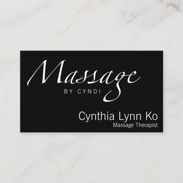 Massage Text Business Card (Front)