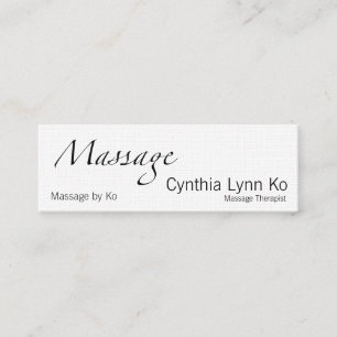 Massage Text w/ AMTA Mini Business Card