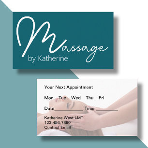 Massage Therapist Appointment Business Cards