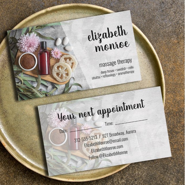 Massage Therapist Appointment Card (Creator Uploaded)