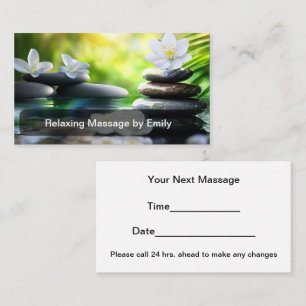Massage Therapist Appointment Cards