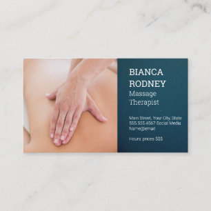 Massage Therapist Back Muscle Massage Business Card