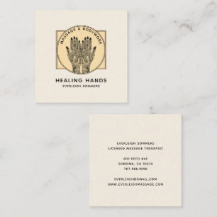 Massage Therapist Body Work Mehndi Henna Square Bu Business Card
