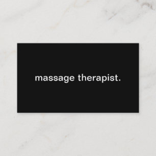 Massage Therapist Business Card