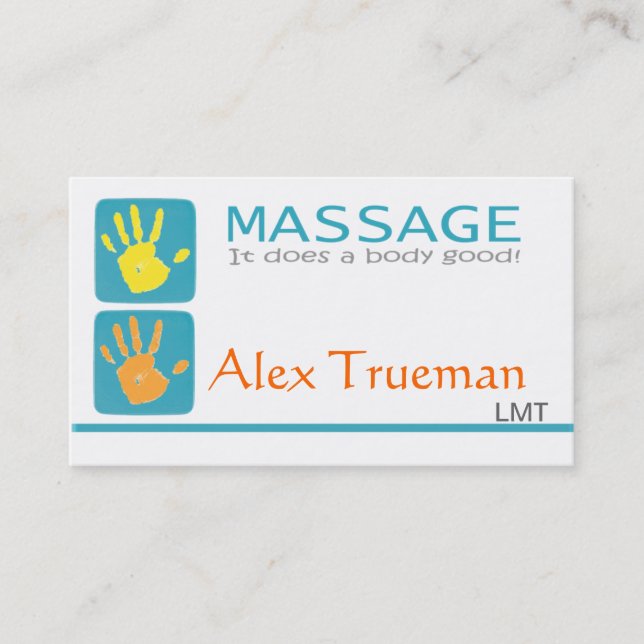 Massage Therapist Business Card (Front)
