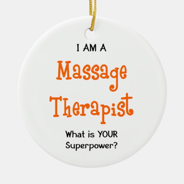 massage therapist ceramic tree decoration (Front)