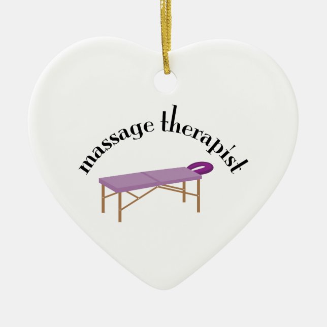 Massage Therapist Ceramic Tree Decoration (Front)