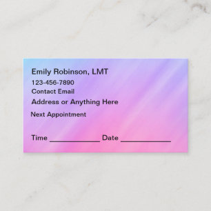 Massage Therapist Colorful Appointment Cards