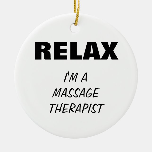 Massage Therapist (customisable) Ceramic Tree Decoration (Front)