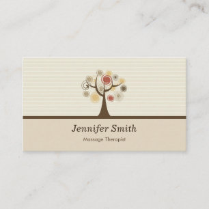 Massage Therapist - Elegant Natural Theme Business Card