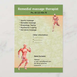 massage therapist  flyer template 