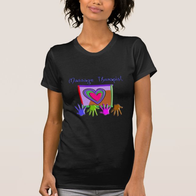 Massage Therapist Funky Artsy Design Gifts T-Shirt (Front)