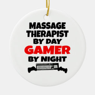 Massage Therapist Gamer Ceramic Tree Decoration