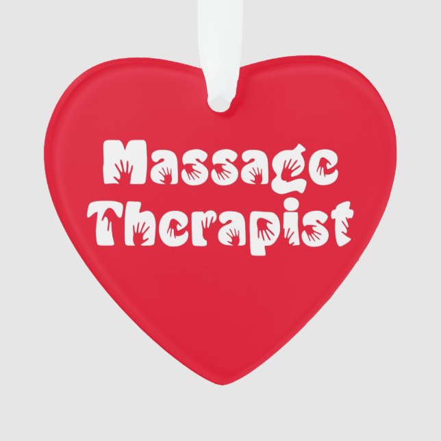 Massage Therapist Hand Prints Ornament (Front)