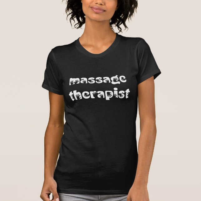 Massage Therapist Hands Dark T-Shirt (Front)