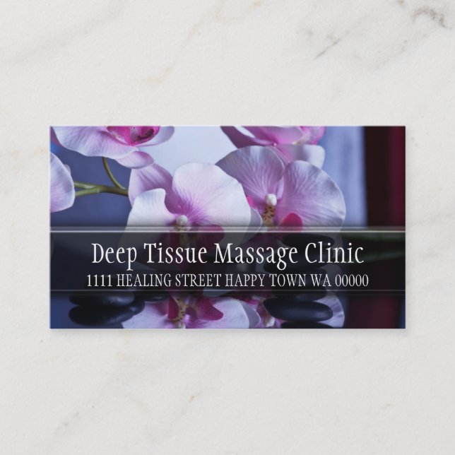 Massage Therapist Health Clinic Wellness Business Card (Front)