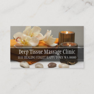 Massage Therapist Health Clinic Wellness Business Card