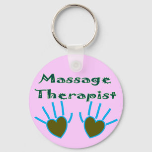 Massage Therapist Heart Hands Gifts Key Ring