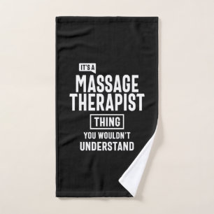 Massage Therapist Job Title Gift Hand Towel