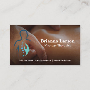 Massage Therapist Logo   Shoulder Rub Business Card
