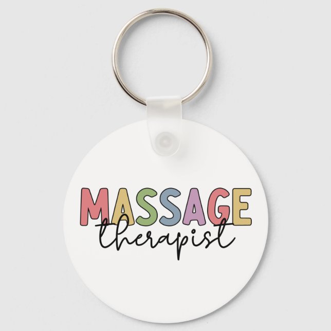 Massage Therapist | Massage Therapy Gifts Key Ring (Front)