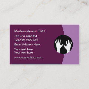 Massage Therapist Modern Business Cards