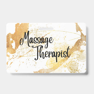 Massage Therapist Name Badge ID Badge