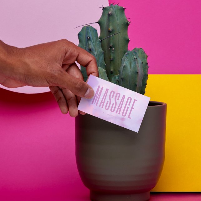 Massage Therapist Pastel Purple Holographic Business Card (Creator Uploaded)
