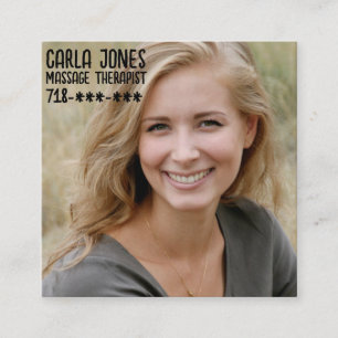 MASSAGE THERAPIST PHOTO SQUARE Business Card
