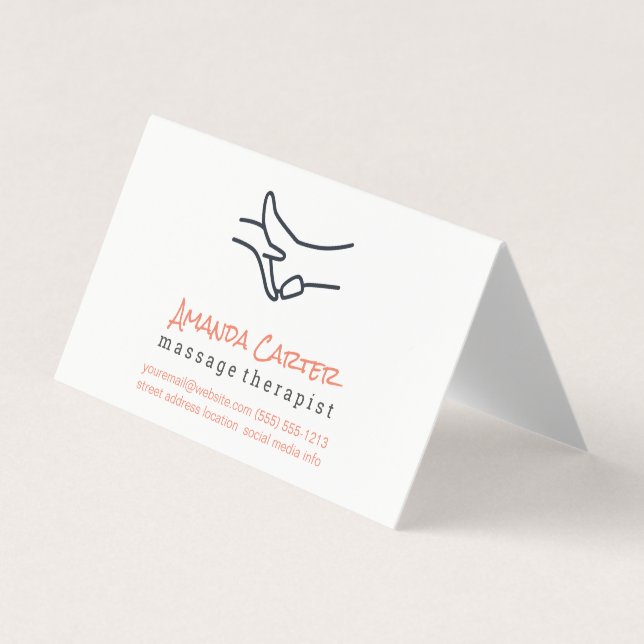 Massage Therapist | Physical Therapist Business Card (Front)