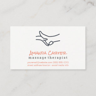 Massage Therapist Physical Therapist Business Card
