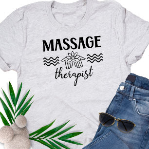 Massage Therapist Salon Clinic Lotus Hands T-Shirt