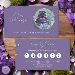 Massage Therapist Salon Spa Stylist Zen Loyalty Business Card